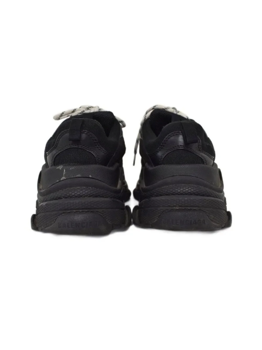 Balenciaga Triple S Leather Mesh Sneakers Black